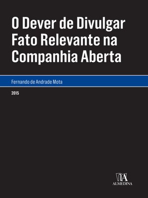 cover image of O Dever de Divulgar Fato Relevante na Companhia Aberta